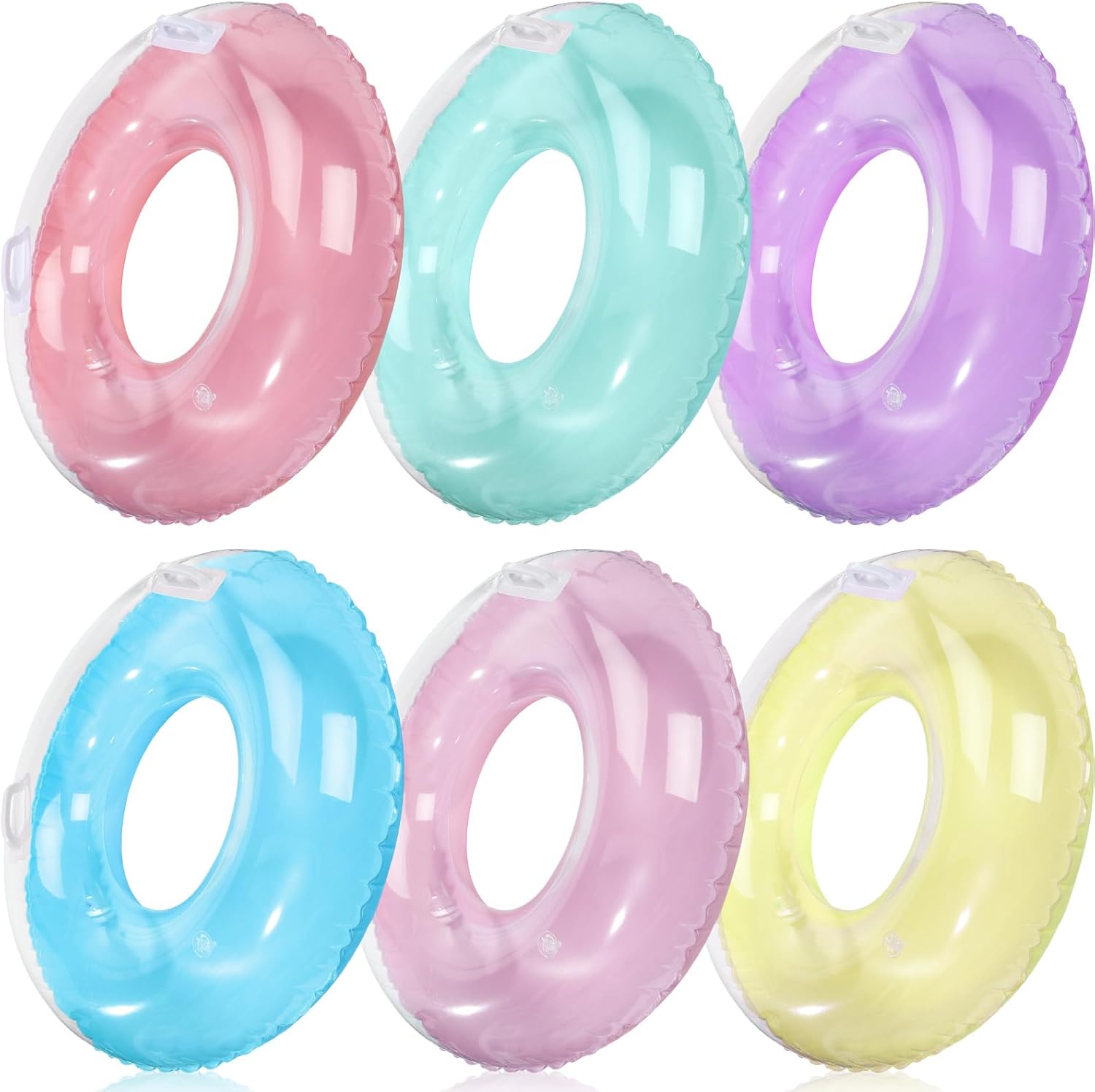 Pool Float Ring Inflatable - 6 paket 33 ''şişme havuz şamandıraları