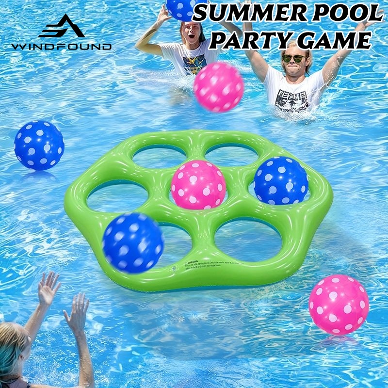 Pool Float Ring Inflatable - Şişme Altıgen Halka Atma Havuzu Oyuncağı