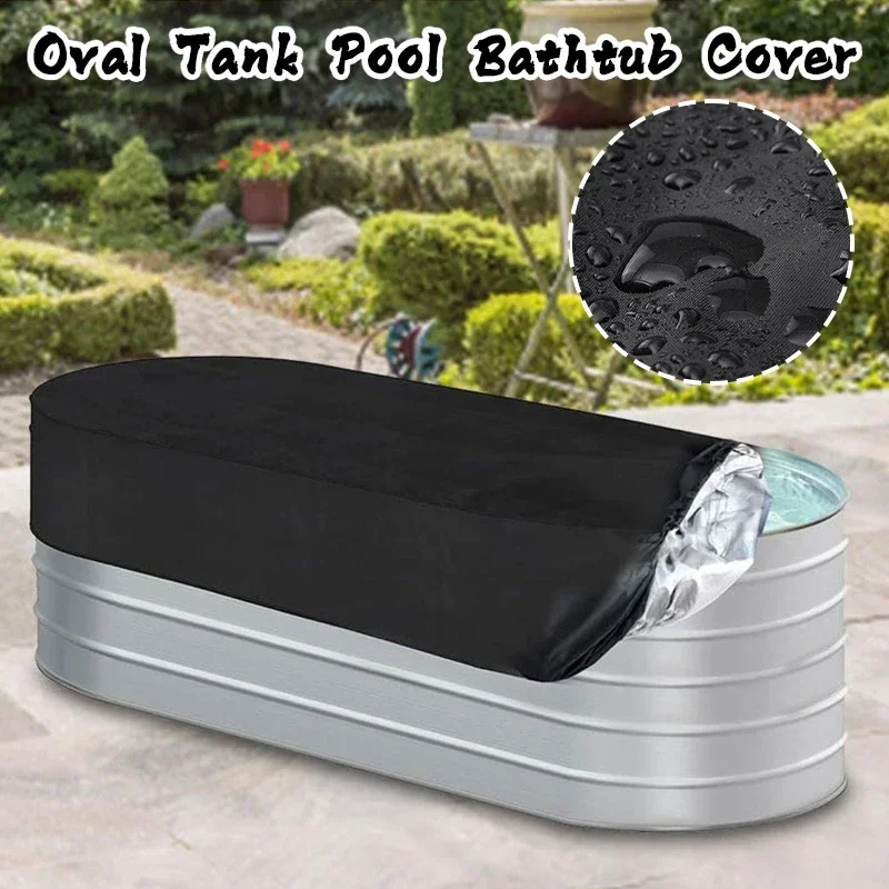 Pool Cover Waterproof - Yüzme Havuzu Örtüsü Açık Oval Stok