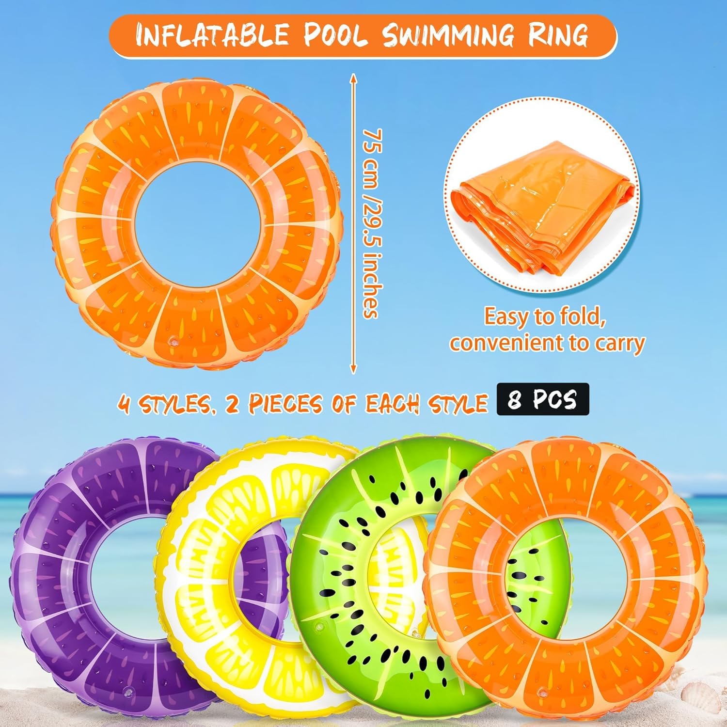 8'li Paket Şişme Havuz Halkala - Pool Float Ring Inflatable incelemesi ve fiyatı