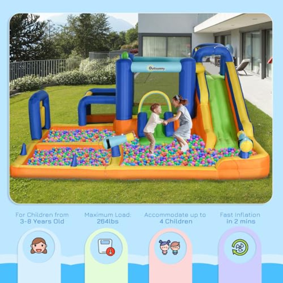 Şişme su kaydırağı 7'si 1 arad - Water Slide Inflatable incelemesi ve fiyatı