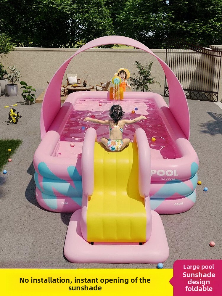 Güneşlikli Şişme Havuz, Katlan - Water Slide Inflatable incelemesi ve fiyatı