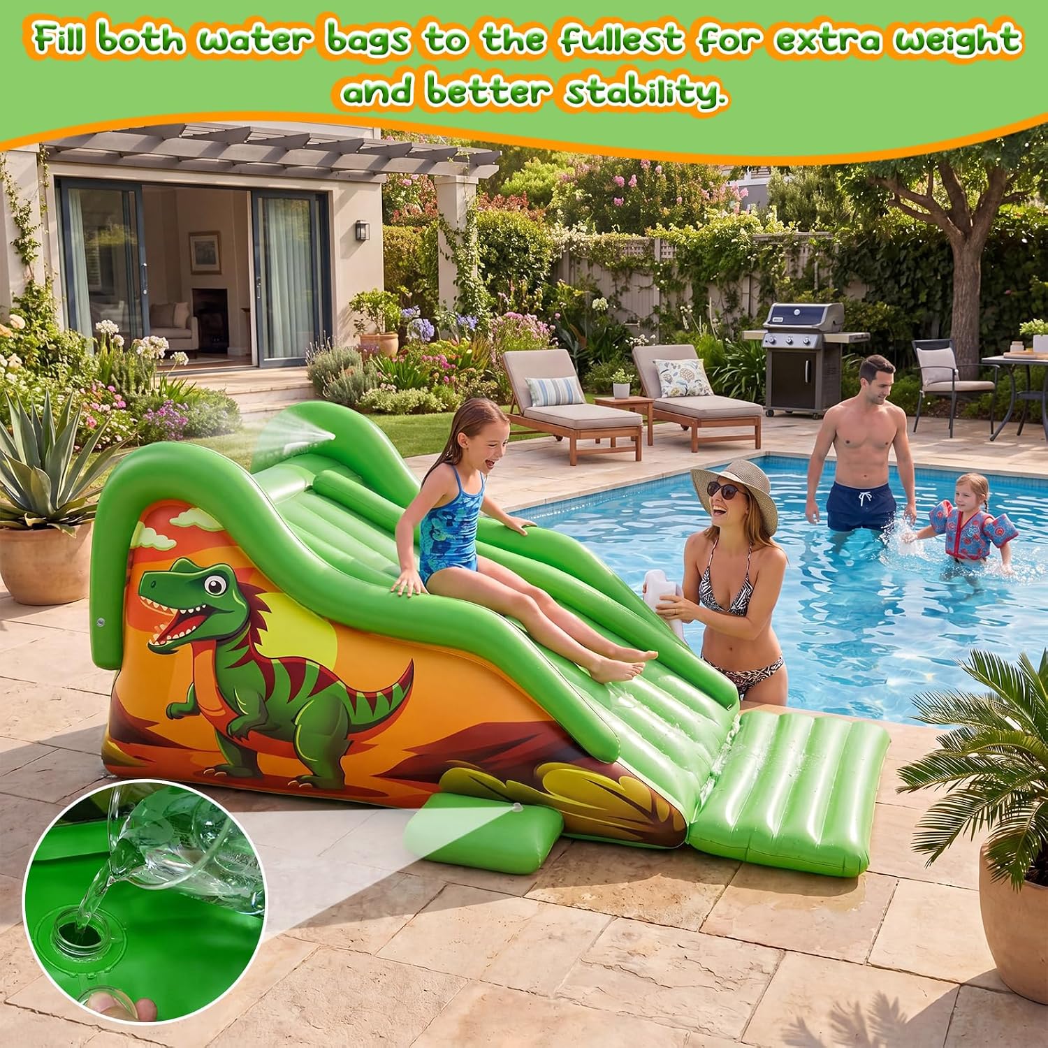 Çocuklar ve Yetişkinler İçin 1 - Water Slide Inflatable incelemesi ve fiyatı