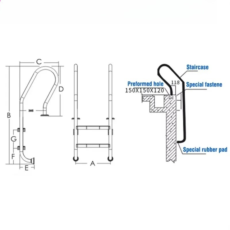 Paslanmaz Çelik 3/4 Basamaklı  - Pool Ladder Above Ground incelemesi ve fiyatı